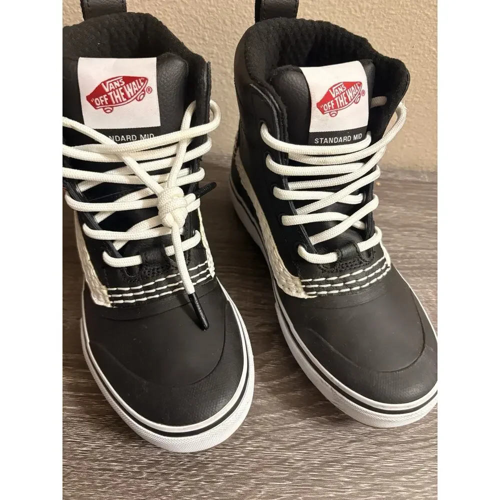 Vans Black and White High-Top Boots